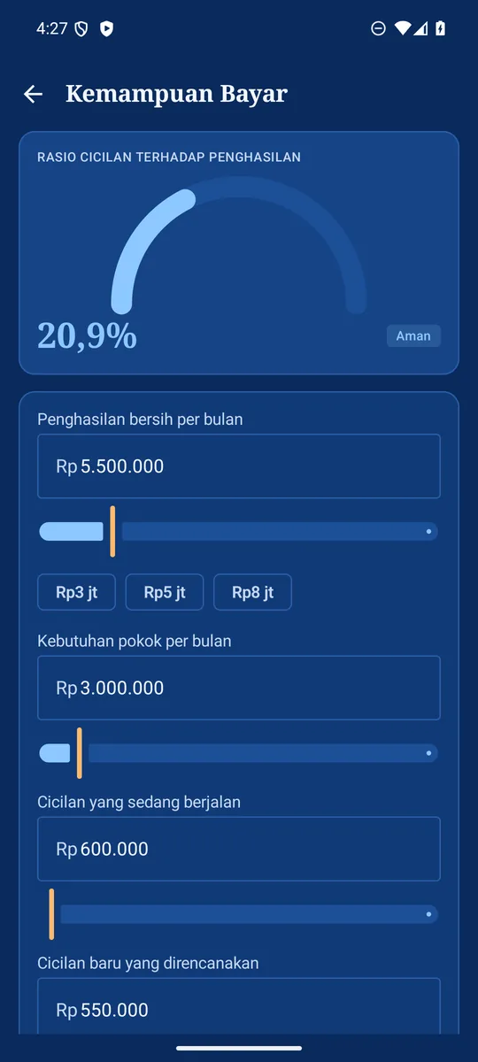 Cek kemampuan bayar