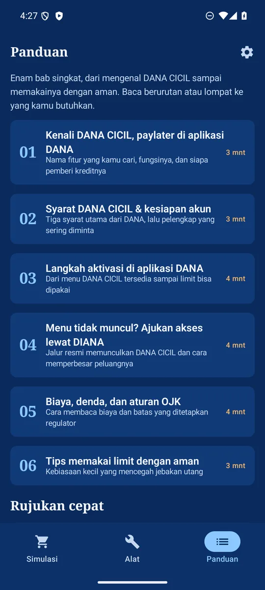 Panduan 6 bab DANA CICIL